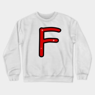 Letter F. Name with letter F. Personalized gift. Abbreviation. Abbreviation. Lettering Crewneck Sweatshirt